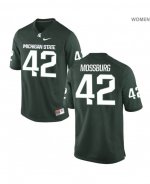 Women's Michigan State Spartans NCAA #42 Brent Mossburg Green Authentic Nike Stitched College Football Jersey XB32O24NN